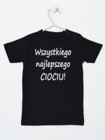 wszystkiego najlepszego ciociu koszulka z krótkim rękawem kolor czarny 048