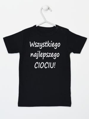 wszystkiego najlepszego ciociu koszulka z krótkim rękawem kolor czarny 048