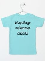 wszystkiego najlepszego ciociu koszulka z krótkim rękawem kolor miętowy 048