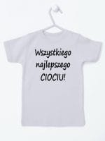 wszystkiego najlepszego ciociu koszulka z krótkim rękawem kolor szary 048