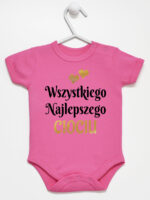 wszystkiego najlepszego ciociu z sercami body z krótkim rękawem kolor ciemny rózowy 251