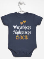wszystkiego najlepszego ciociu z sercami body z krótkim rękawem kolor granatowy 251