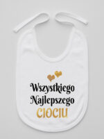 wszystkiego najlepszego ciociu z sercami śliniak niemowlęcy kolor biały 251