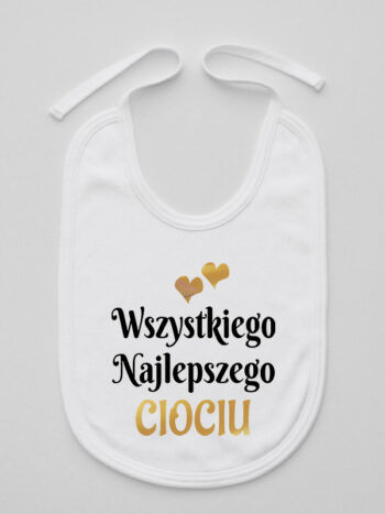 wszystkiego najlepszego ciociu z sercami śliniak niemowlęcy kolor biały 251