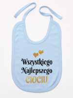 wszystkiego najlepszego ciociu z sercami śliniak niemowlęcy kolor błękitny 251