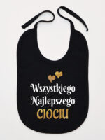 wszystkiego najlepszego ciociu z sercami śliniak niemowlęcy kolor czarny 251