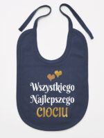 wszystkiego najlepszego ciociu z sercami śliniak niemowlęcy kolor granatowy 251