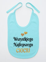 wszystkiego najlepszego ciociu z sercami śliniak niemowlęcy kolor miętowy 251