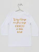 wszystkiego najlepszego ciociu z twoim tekstem koszulka z długim rękawem kolor biały 206
