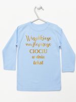 wszystkiego najlepszego ciociu z twoim tekstem koszulka z długim rękawem kolor błękitny 206