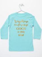 wszystkiego najlepszego ciociu z twoim tekstem koszulka z długim rękawem kolor miętowy 206