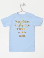 wszystkiego najlepszego ciociu z twoim tekstem koszulka z krótkim rękawem kolor błękitny 206