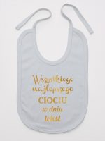 wszystkiego najlepszego ciociu z twoim tekstem śliniak niemowlęcy kolor szary 206