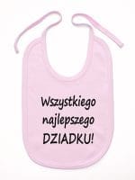 wszystkiego najlepszego dziadku śliniak niemowlęcy kolor różowy 047