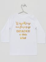 wszystkiego najlepszego dziadku z twoim tekstem koszulka z długim rękawem kolor biały 205