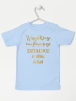 wszystkiego najlepszego dziadku z twoim tekstem koszulka z krótkim rękawem kolor błękitny 205