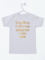 wszystkiego najlepszego dziadku z twoim tekstem koszulka z krótkim rękawem kolor szary 205