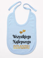 wszystkiego najlepszego dziadziu z sercami śliniak niemowlęcy kolor błękitny 255 wszystkiego najlepszego dziadziu z sercami śliniak niemowlęcy kolor błękitny 255