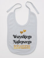 wszystkiego najlepszego dziadziu z sercami śliniak niemowlęcy kolor szary 255 wszystkiego najlepszego dziadziu z sercami śliniak niemowlęcy kolor szary 255