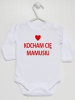 wszystkiego najlepszego mamusiu body z długim rękawem kolor biały 001