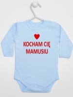 wszystkiego najlepszego mamusiu body z długim rękawem kolor błękitny 001