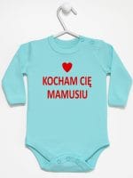 wszystkiego najlepszego mamusiu body z długim rękawem kolor miętowy 001