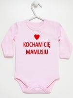 wszystkiego najlepszego mamusiu body z długim rękawem kolor różowy 001