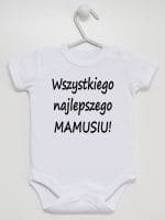 wszystkiego najlepszego mamusiu body z krótkim rękawem kolor biały 044 wszystkiego najlepszego mamusiu body z krótkim rękawem kolor biały 044
