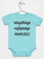 wszystkiego najlepszego mamusiu body z krótkim rękawem kolor miętowy 044 wszystkiego najlepszego mamusiu body z krótkim rękawem kolor miętowy 044