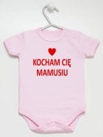 wszystkiego najlepszego mamusiu body z krótkim rękawem kolor różowy 001