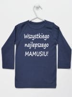 wszystkiego najlepszego mamusiu koszulka z długim rękawem kolor granatowy 044