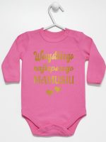 wszystkiego najlepszego mamusiu nadruk złoty z sercami body z długim rękawem kolor ciemny różowy 230 wszystkiego najlepszego mamusiu nadruk złoty z sercami body z długim rękawem kolor ciemny różowy 230