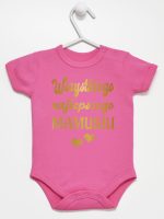 wszystkiego najlepszego mamusiu nadruk złoty z sercami body z krótkim rękawem kolor ciemny rózowy 230 wszystkiego najlepszego mamusiu nadruk złoty z sercami body z krótkim rękawem kolor ciemny rózowy 230