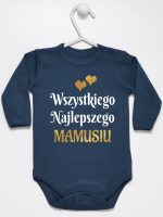 wszystkiego najlepszego mamusiu z sercami body z długim rękawem kolor granatowy 248