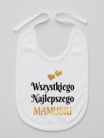 wszystkiego najlepszego mamusiu z sercami śliniak niemowlęcy kolor biały 248