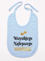 wszystkiego najlepszego mamusiu z sercami śliniak niemowlęcy kolor błękitny 248