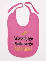 wszystkiego najlepszego mamusiu z sercami śliniak niemowlęcy kolor ciemny różowy 248