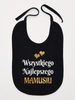 wszystkiego najlepszego mamusiu z sercami śliniak niemowlęcy kolor czarny 248