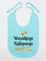 wszystkiego najlepszego mamusiu z sercami śliniak niemowlęcy kolor miętowy 248