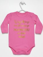 wszystkiego najlepszego mamusiu z własnym tekstem body z długim rękawem kolor ciemny różowy 202