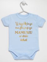 wszystkiego najlepszego mamusiu z własnym tekstem body z krótkim rękawem kolor błękitny 202