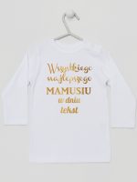 wszystkiego najlepszego mamusiu z własnym tekstem koszulka z długim rękawem kolor biały 202