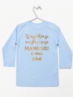 wszystkiego najlepszego mamusiu z własnym tekstem koszulka z długim rękawem kolor błękitny 202