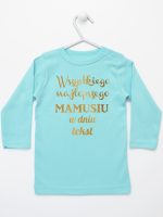 wszystkiego najlepszego mamusiu z własnym tekstem koszulka z długim rękawem kolor miętowy 202