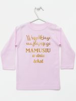 wszystkiego najlepszego mamusiu z własnym tekstem koszulka z długim rękawem kolor różowy 202