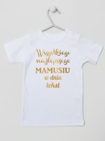 wszystkiego najlepszego mamusiu z własnym tekstem koszulka z krótkim rękawem kolor biały 202