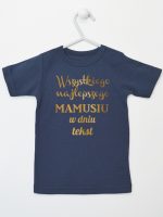 wszystkiego najlepszego mamusiu z własnym tekstem koszulka z krótkim rękawem kolor granatowy 202