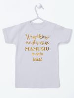 wszystkiego najlepszego mamusiu z własnym tekstem koszulka z krótkim rękawem kolor szary 202