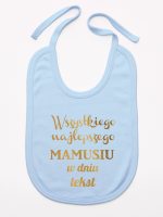 wszystkiego najlepszego mamusiu z własnym tekstem śliniak niemowlęcy kolor błękitny 202