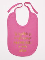 wszystkiego najlepszego mamusiu z własnym tekstem śliniak niemowlęcy kolor ciemny różowy 202